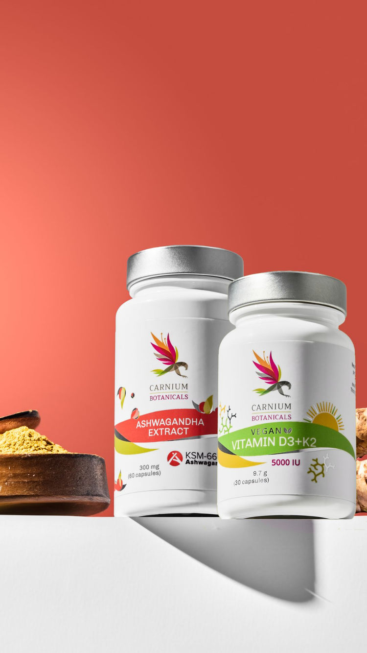 Pachet Antistres și somn perfect: Ashwagandha KSM66 + Vitamina D3